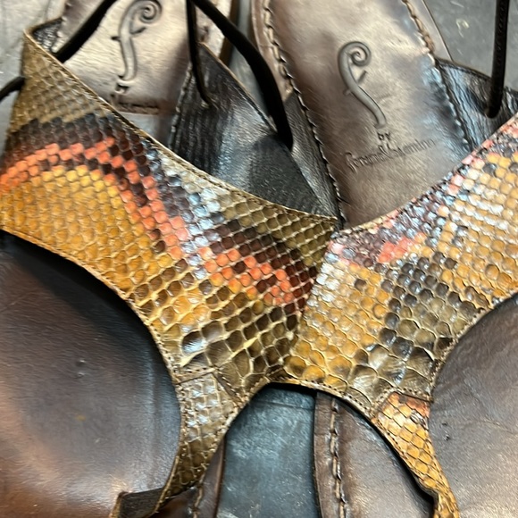 Fortuna Valentino Snakeskin Sandals 39.5 - Picture 8 of 15